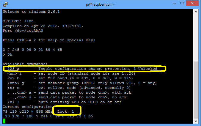 RFM2Pi firmware updates