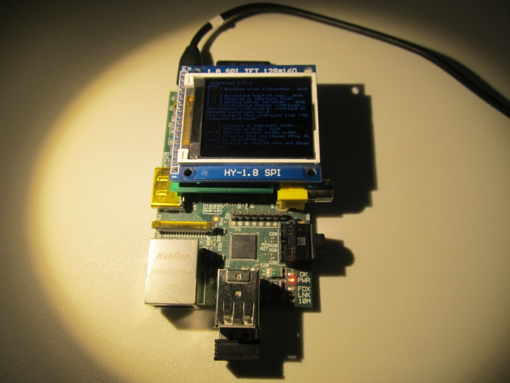 Raspberry Pi kernel with Frame Buffer TFT support