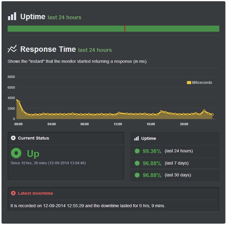Monitoring my home automation system uptime