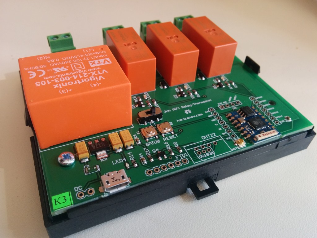[OBSOLETE] Three Channel WiFi Relay / Thermostat Board