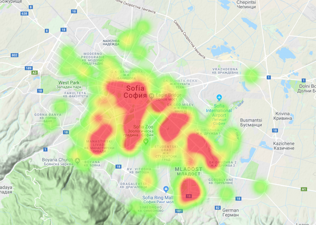 Where are the IT jobs in Sofia located?