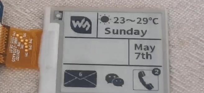 Testing waveshare 1.54″ module with a partial update