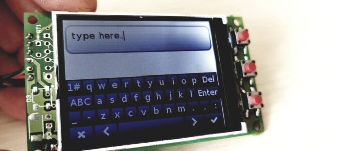 Button driven touch-less GUI on ILI9341 320×240 TFT