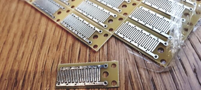 Moisture sensor PCBs for a flood detection IoT project