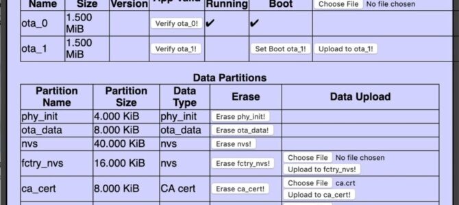 Uploading firmware and other partition items