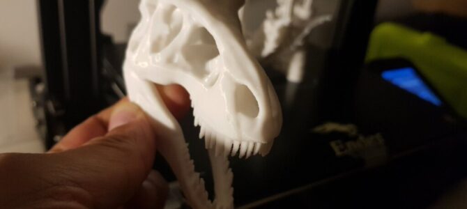 3D printing a T-Rex skeleton