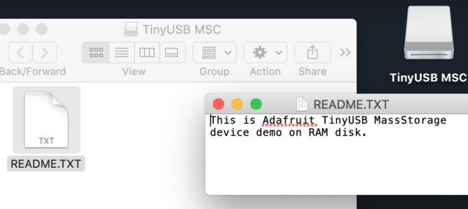 SAMD21D as a mass storage device
