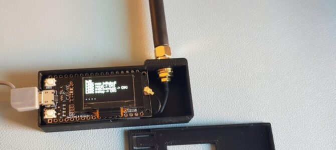 3Dprinted an enclosure for a TTGO ESP32 LoRaWAN node
