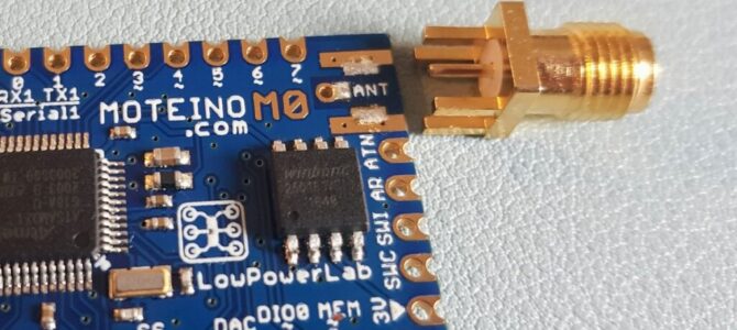 Non-standard PCB thickness of 1.3mm on the Moteino M0