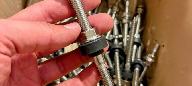 M10x200mm hanger bolts for roof mounting my 18 solar panels