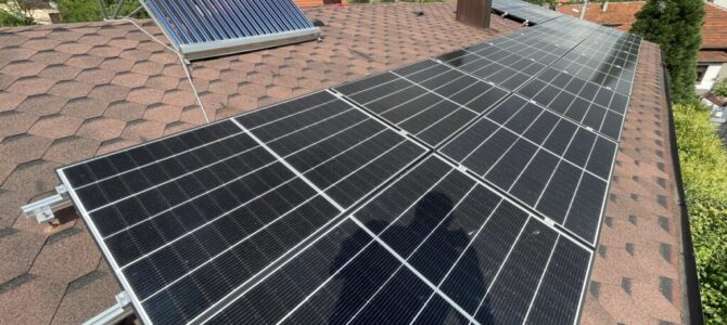 The final solar panels configuration, 18 Q-CELL 355W