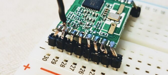 RFM69 on a breadboard