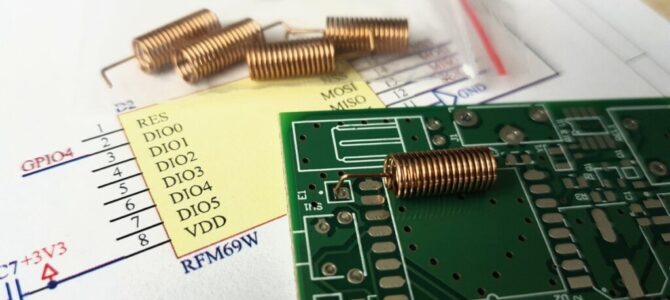 Testing 433Mhz coiled spring antennas on rfm69