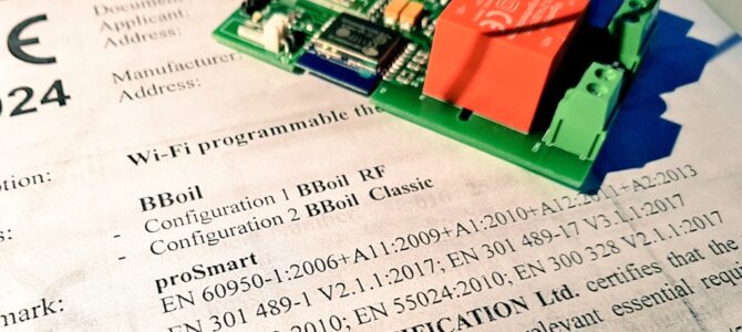 Certification for the bboil IoT thermostat project